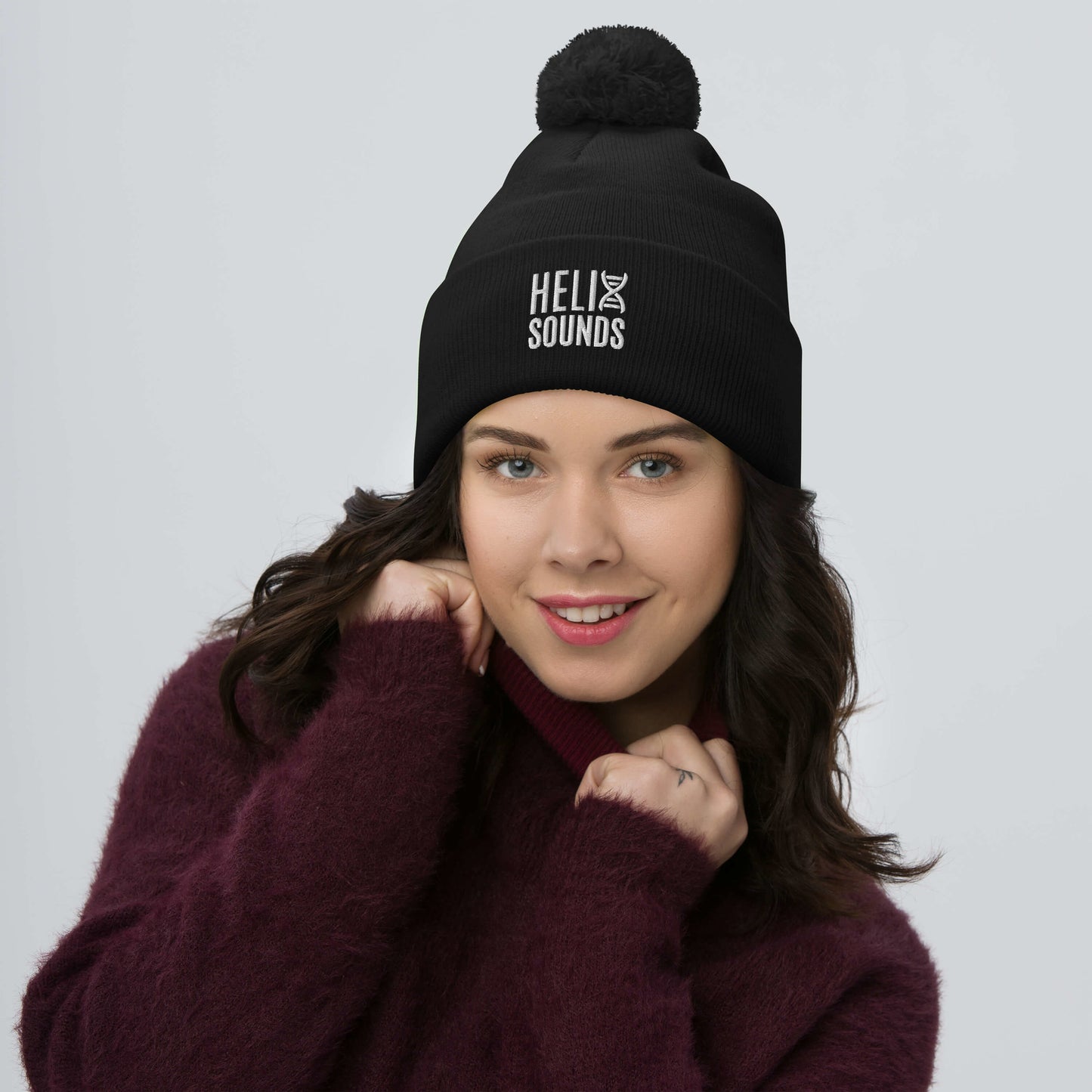 Helix Sounds Logo Pom-Pom Beanie