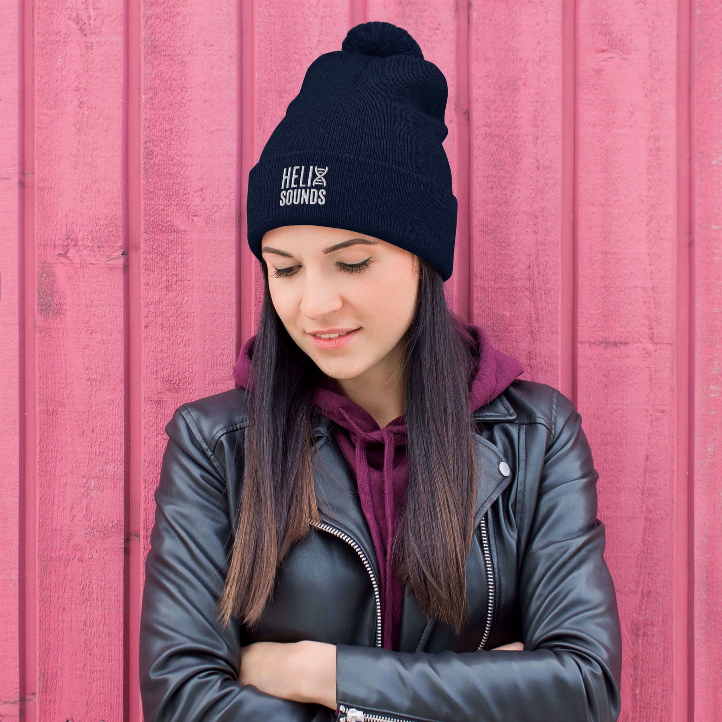 Helix Sounds Logo Pom-Pom Beanie