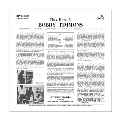 This Here Is Bobby Timmons (Original Jazz Classics)