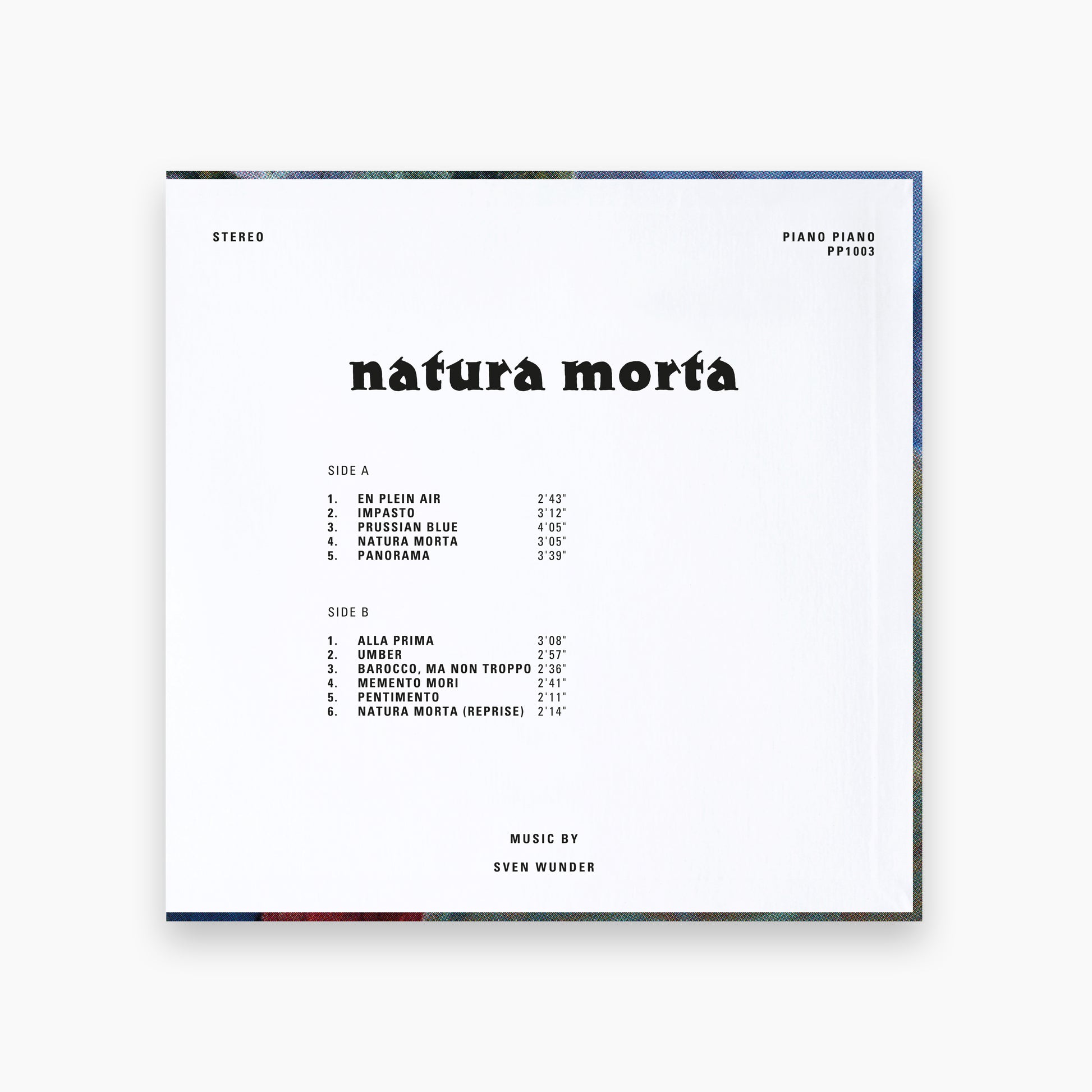 PP1003 - Sven Wunder - Natura Morta