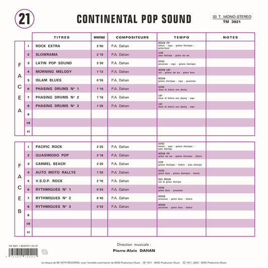 Continental Pop Sound [Import] - Pierre-Alain Dahan | Helix Sounds